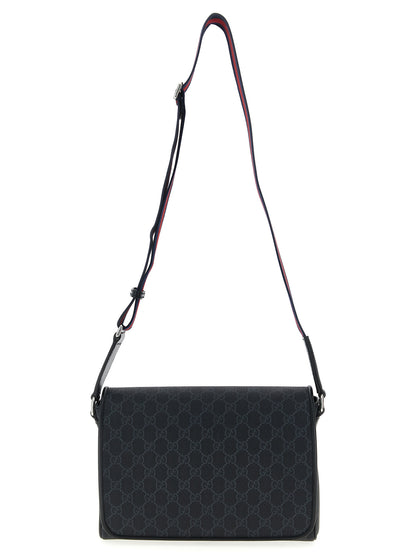 Gucci Black GG Leather Crossbody Bag