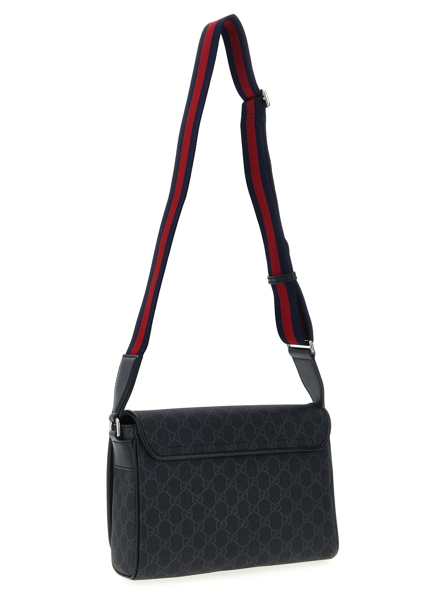 Gucci Black GG Leather Crossbody Bag