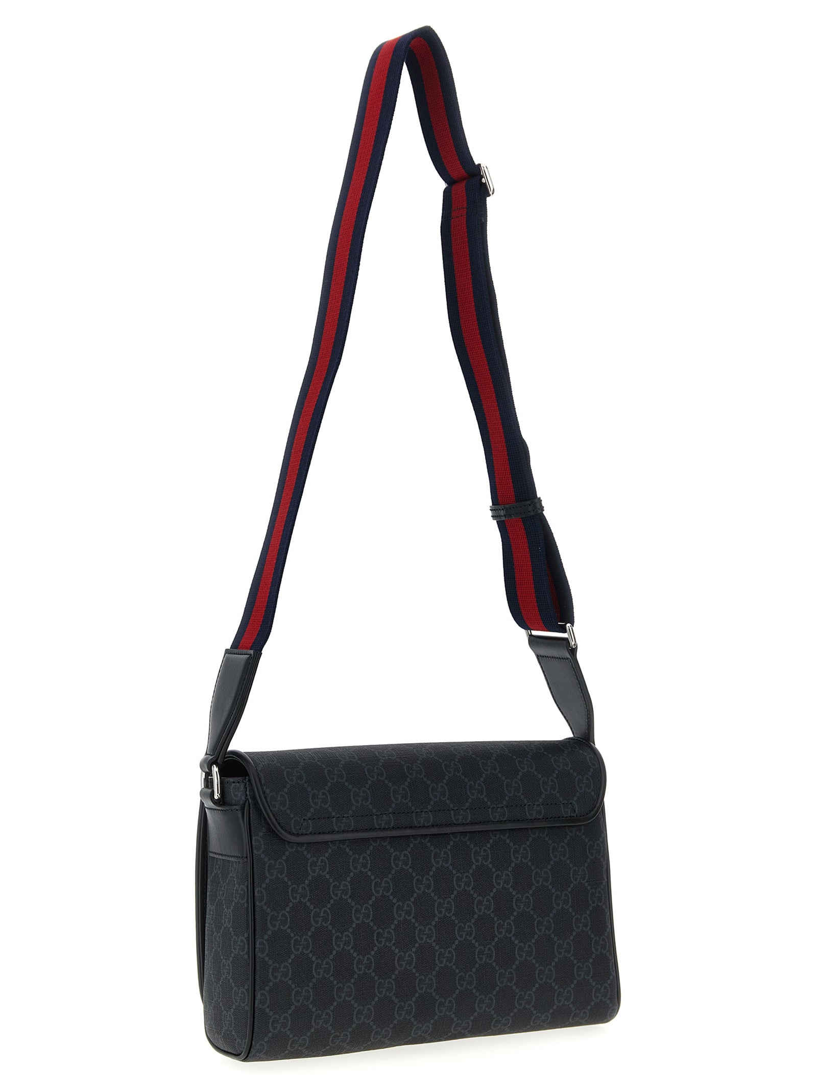 Gucci Black GG Leather Crossbody Bag