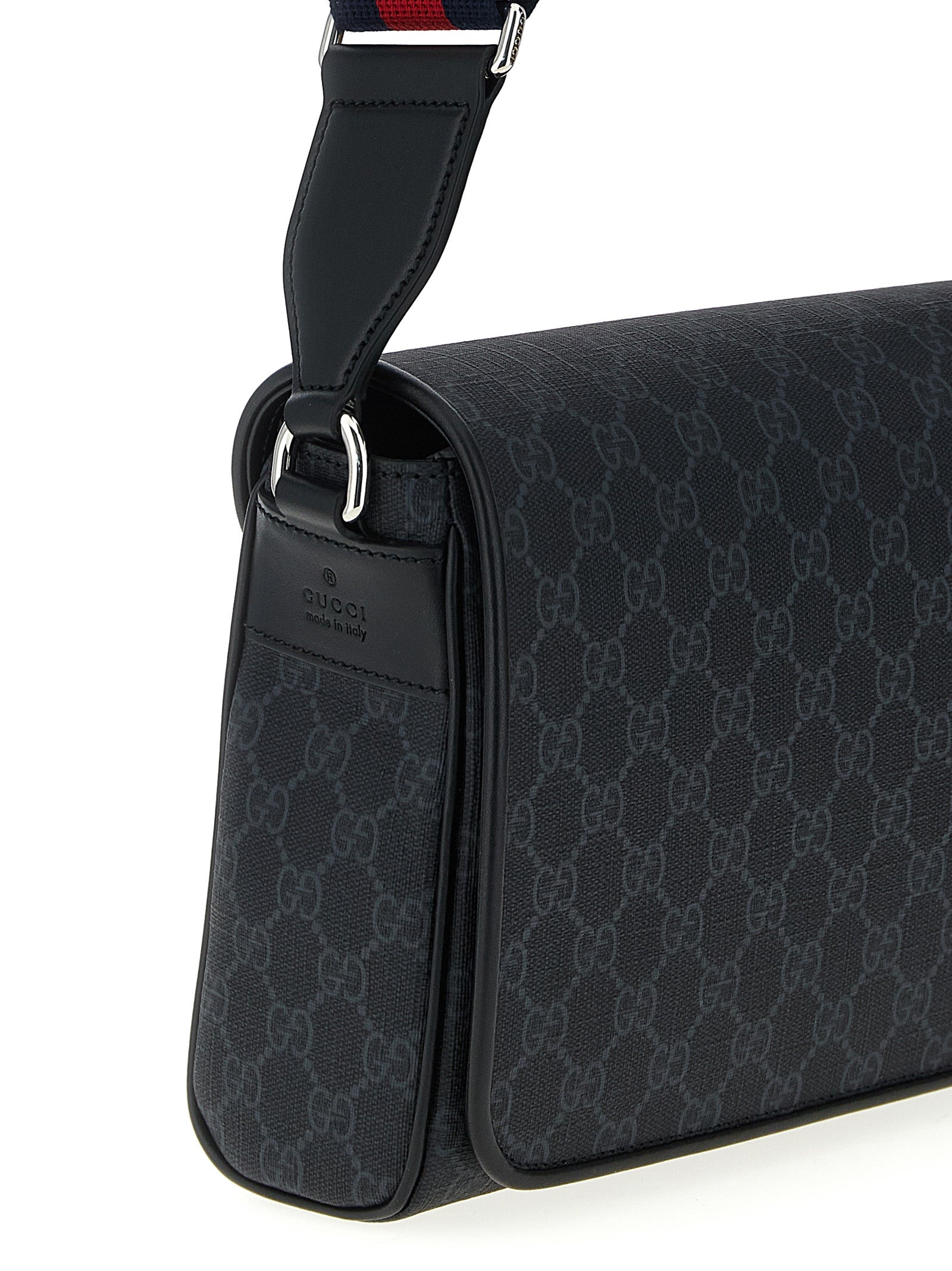 Gucci Black GG Leather Crossbody Bag