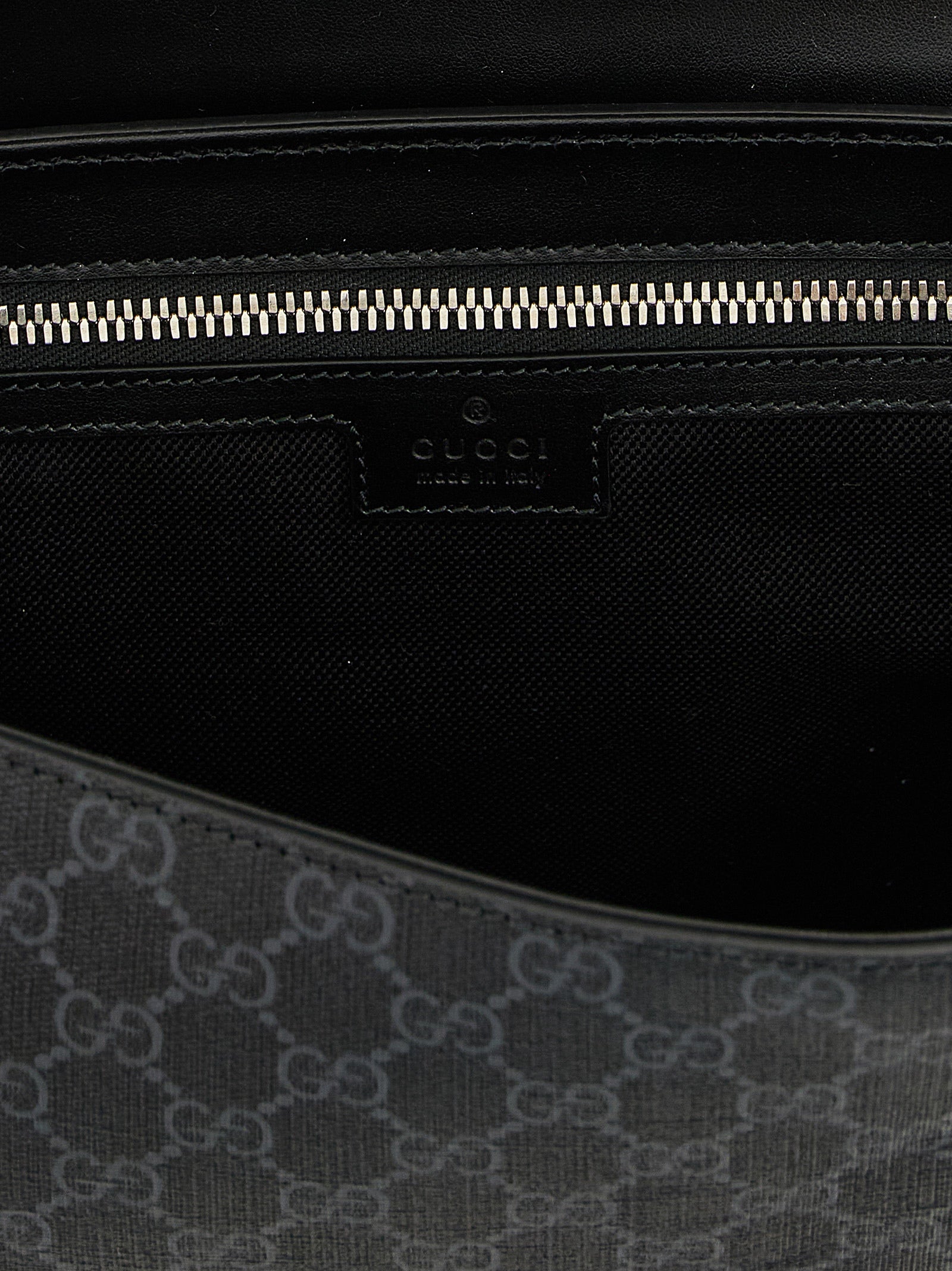 Gucci Black GG Leather Crossbody Bag