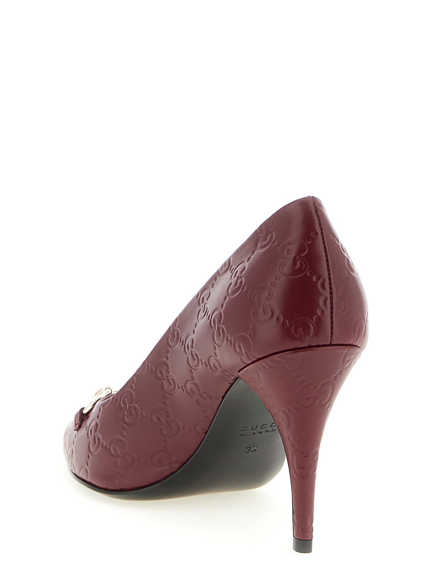 Gucci Multicolor Calfskin High Heel Pumps - GG Gucci Rosso Ancora