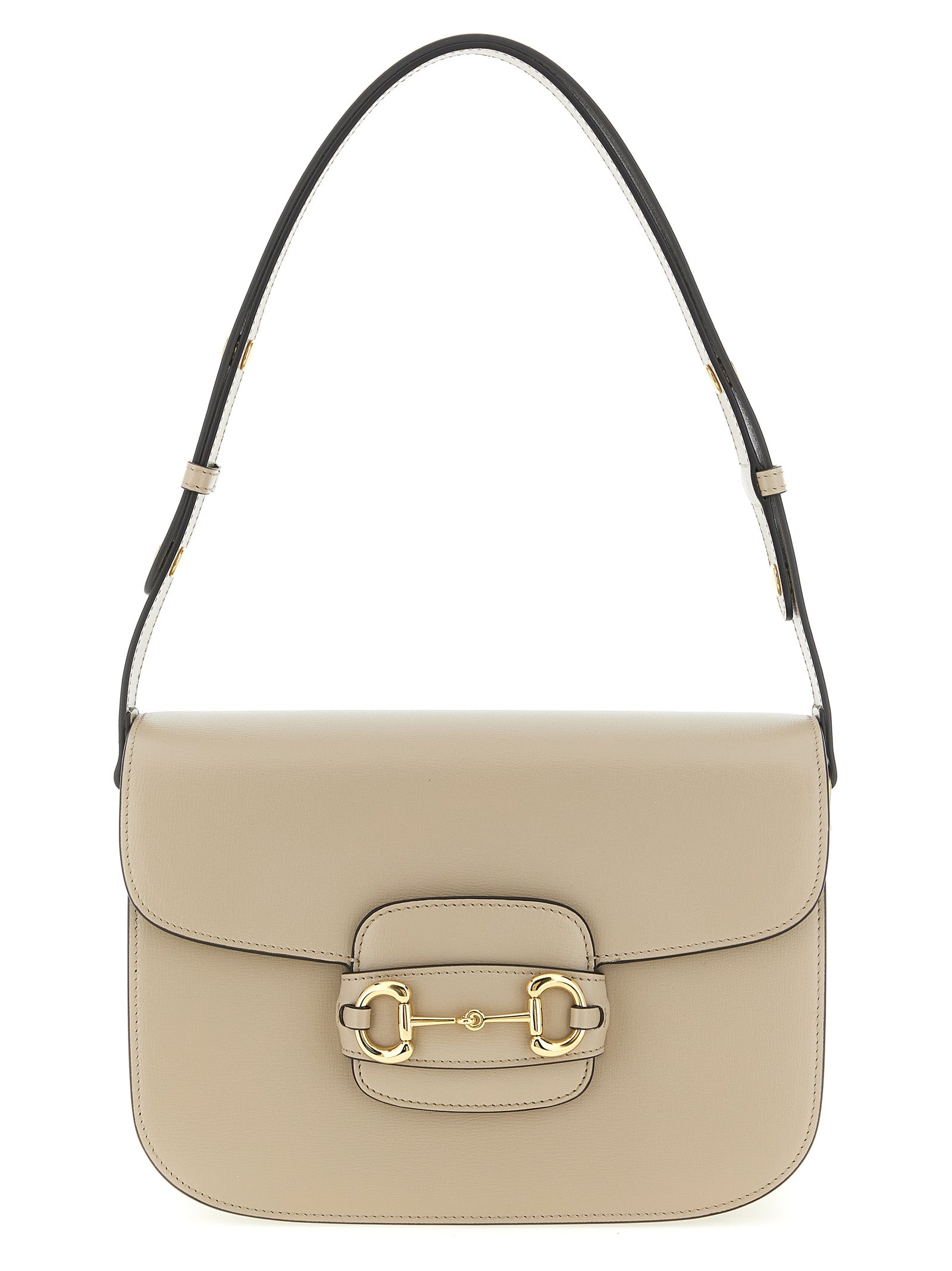 Gucci Horsebit 1955 Beige Calfskin Shoulder Bag