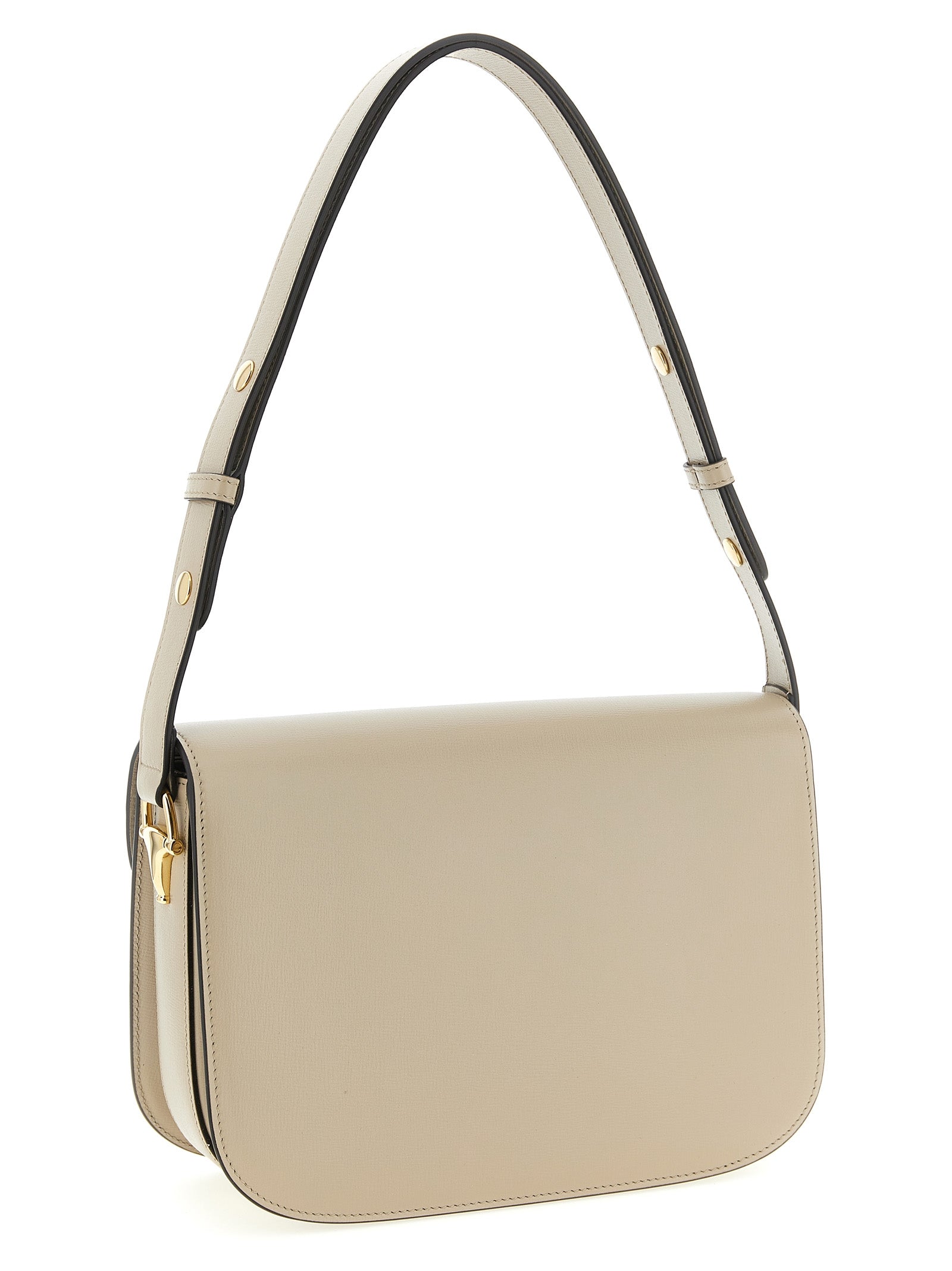 Gucci Horsebit 1955 Beige Calfskin Shoulder Bag
