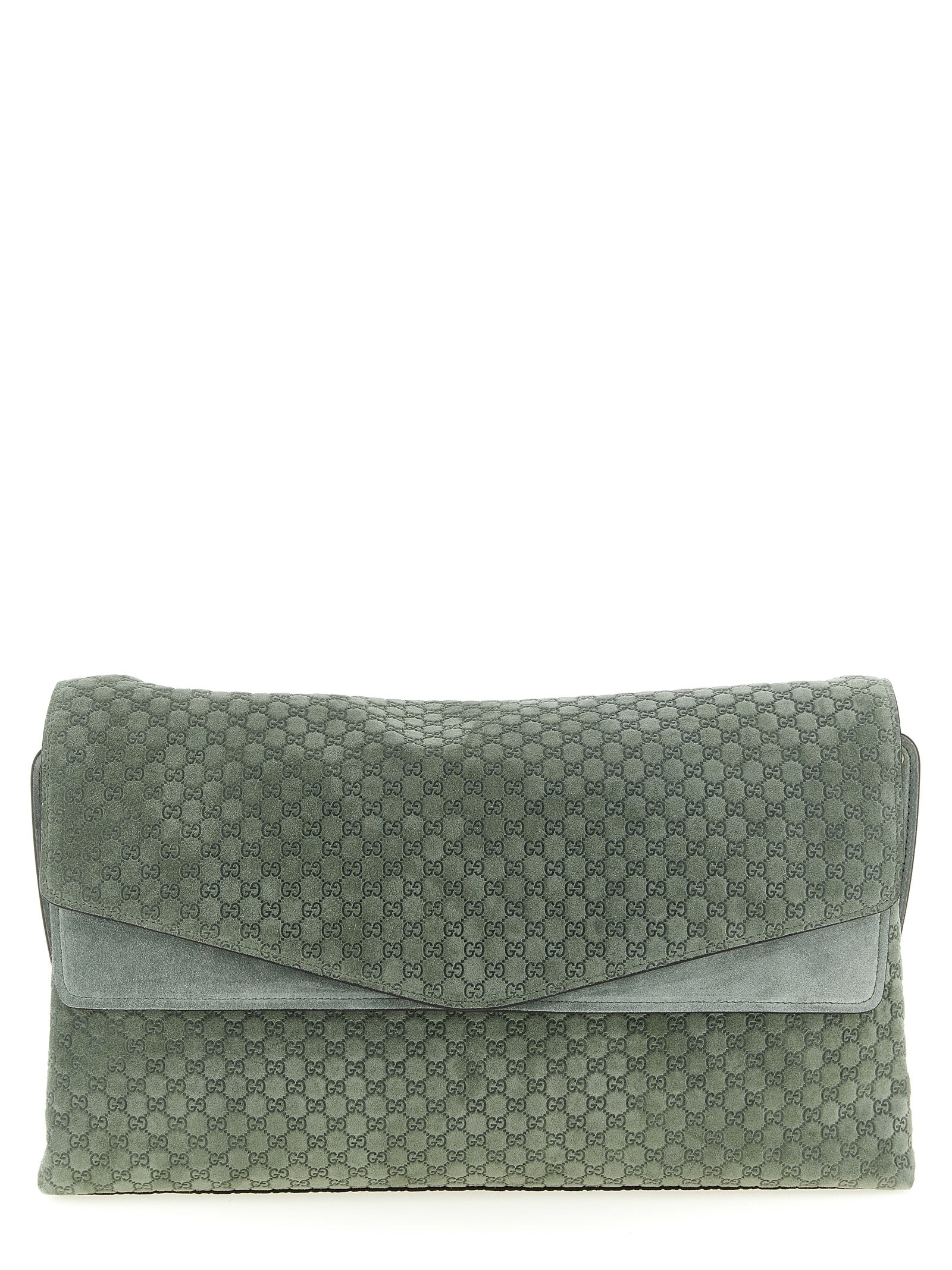 Gucci Bicolor Calfskin Shoulder Bag in Green