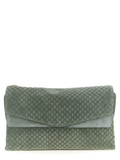 Gucci Bicolor Calfskin Shoulder Bag in Green