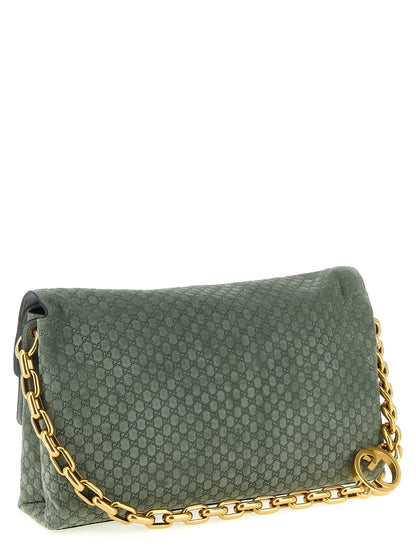 Gucci Bicolor Calfskin Shoulder Bag in Green