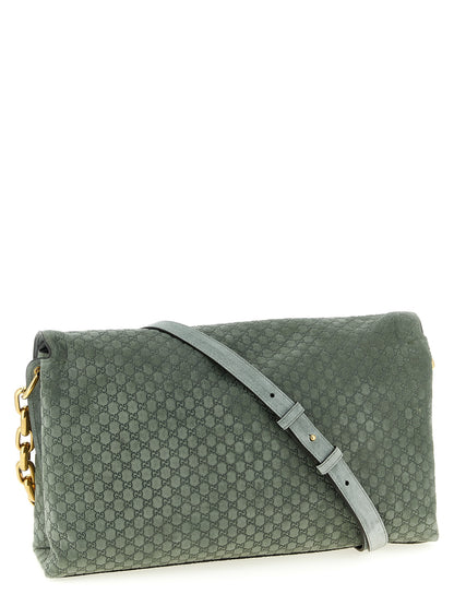 Gucci Bicolor Calfskin Shoulder Bag in Green