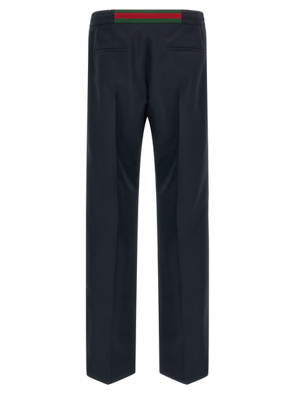 Gucci Blue Technical Panama Pants