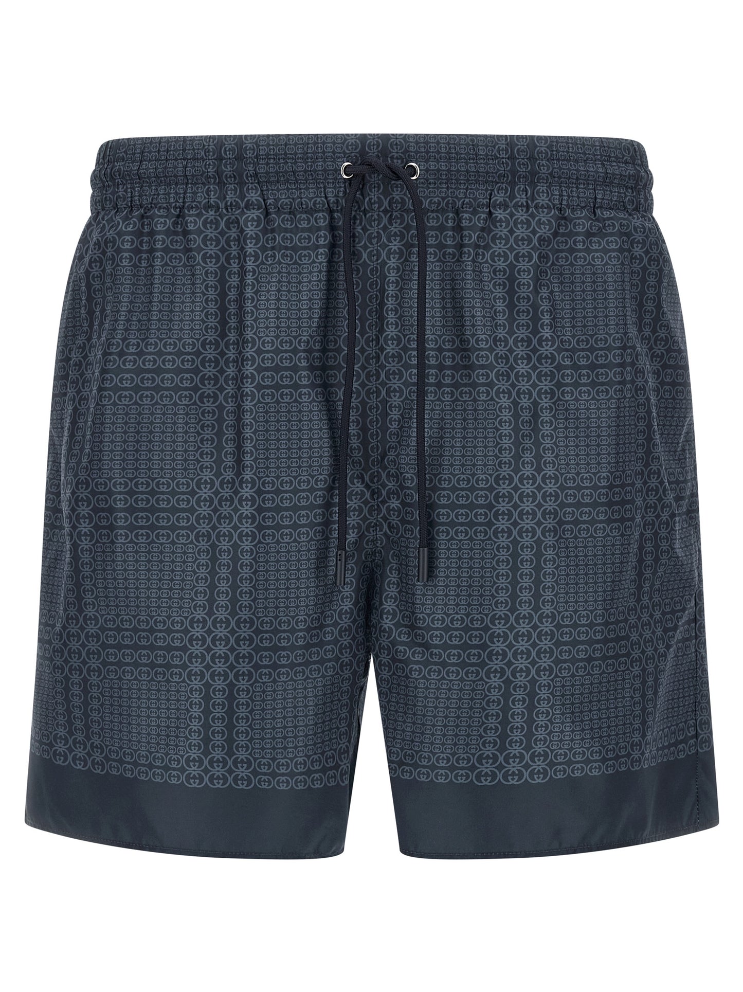 Gucci Blue 'Gucci Incrocio GG' Print Swim Shorts
