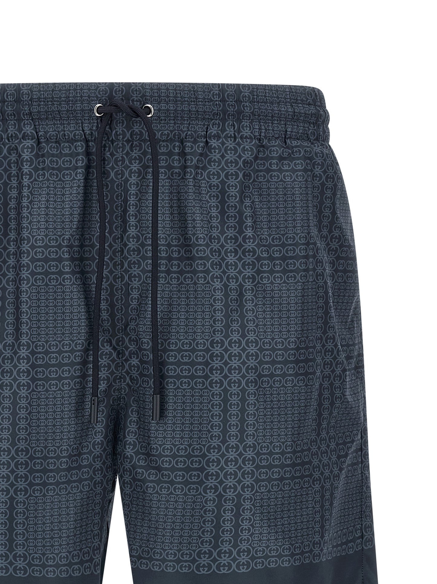 Gucci Blue 'Gucci Incrocio GG' Print Swim Shorts