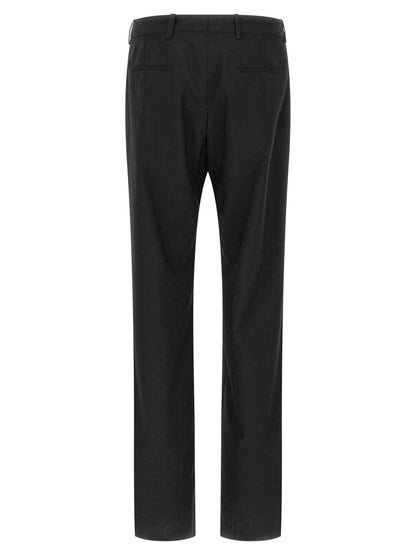 Gucci Black Dress Pants with Central Pleat