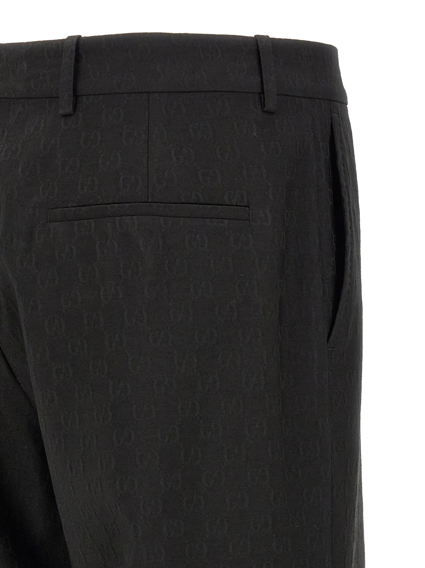 Gucci Black Dress Pants with Central Pleat