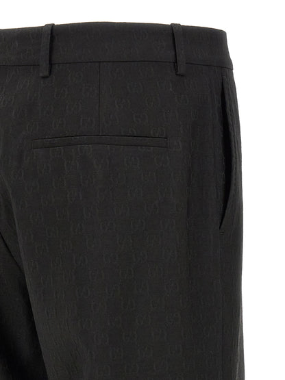 Gucci Black Dress Pants with Central Pleat