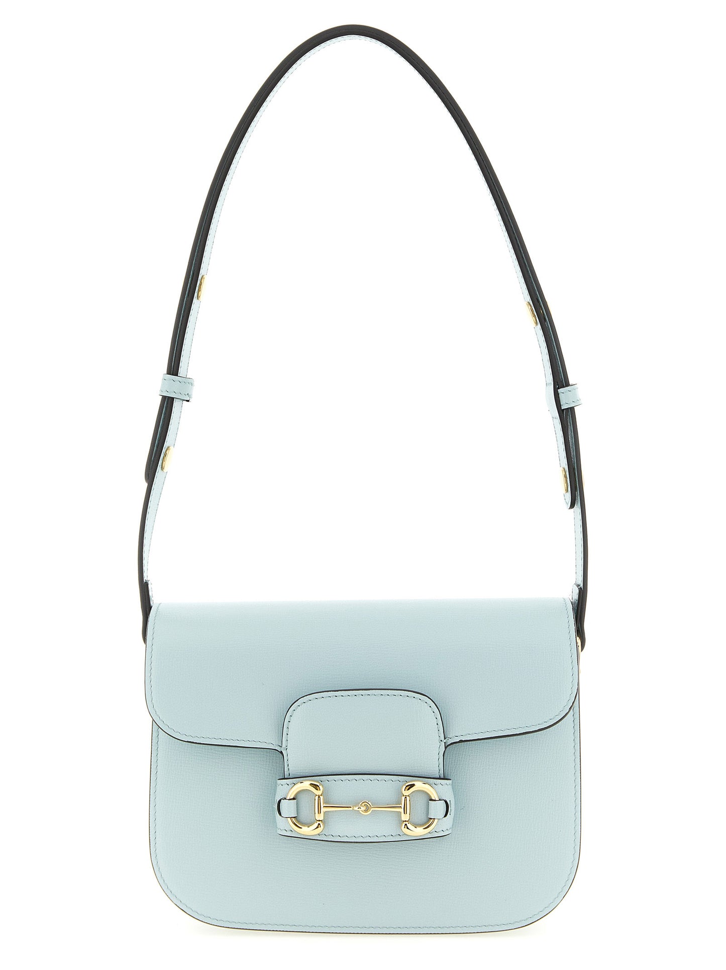 Gucci Horsebit 1955 Light Blue Calfskin Shoulder Bag
