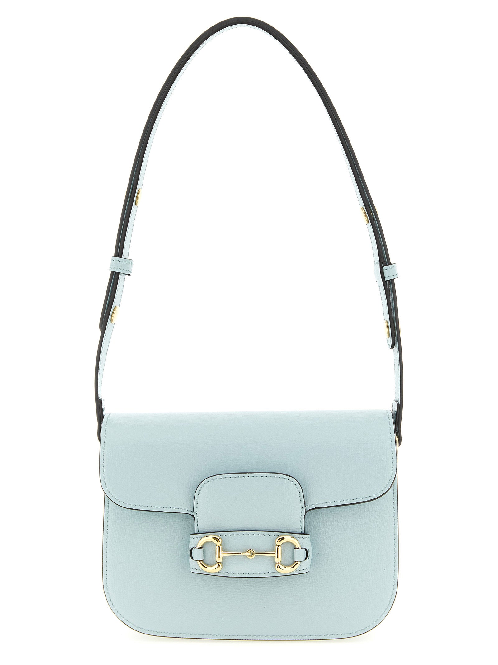 Gucci Horsebit 1955 Light Blue Calfskin Shoulder Bag