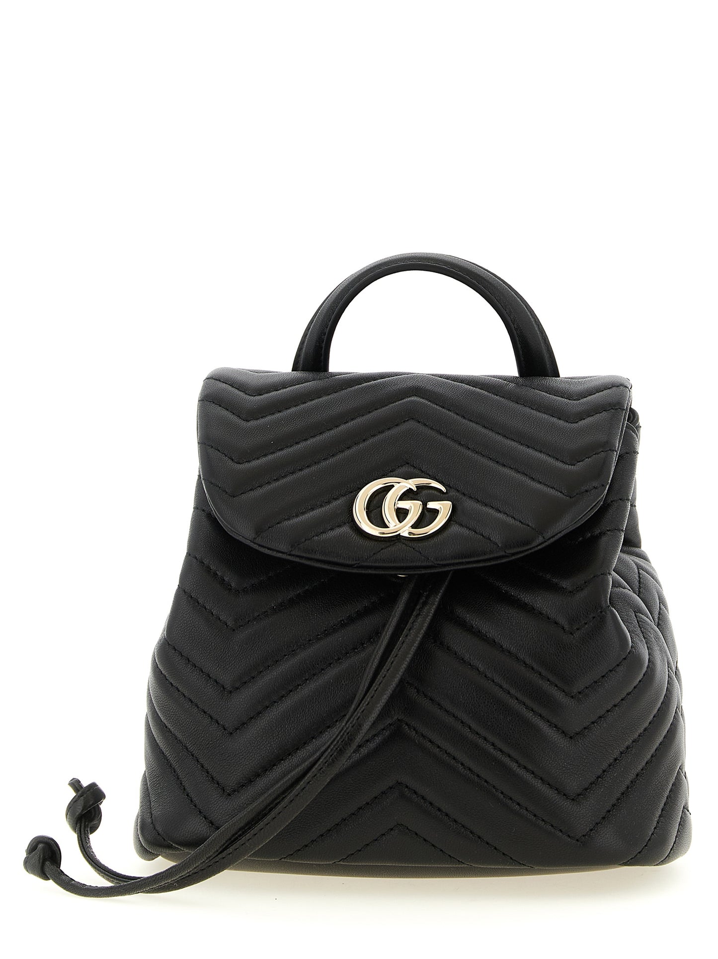Gucci GG Marmont Mini Backpack - Black Lamb Leather
