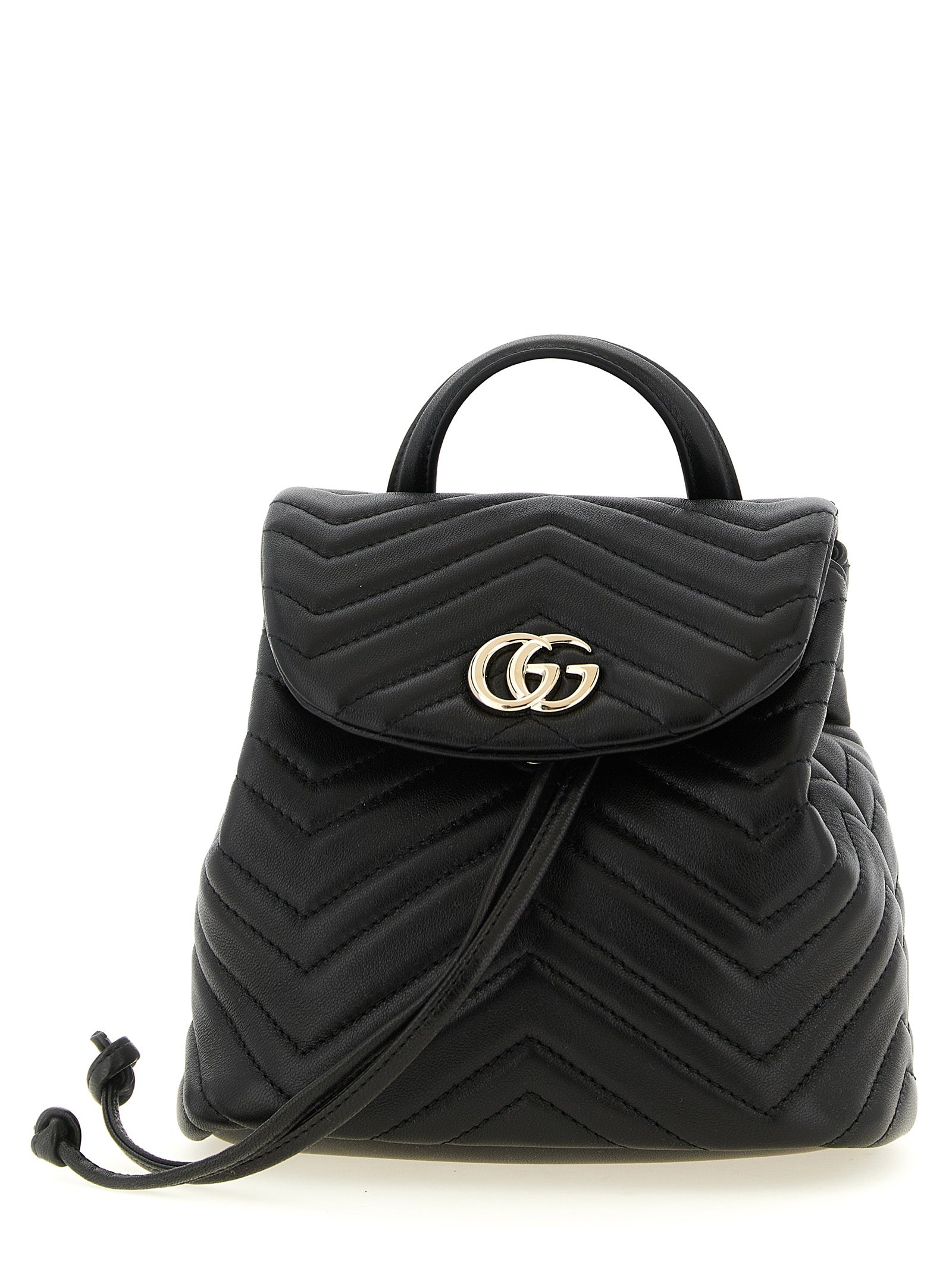 Gucci GG Marmont Mini Backpack - Black Lamb Leather
