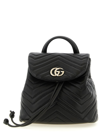 Gucci GG Marmont Mini Backpack - Black Lamb Leather