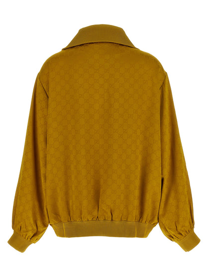 Gucci Bicolor Viscose Cardigan in Yellow