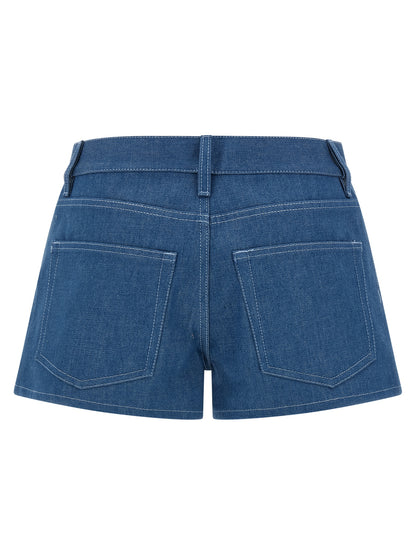 Gucci Blue Cotton Bermuda Shorts