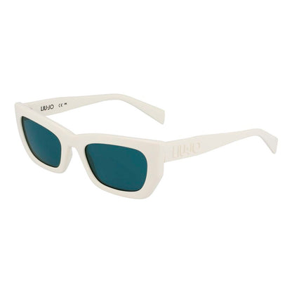 Liu Jo Women’s Sunglasses – White Injected Frame, Teal Lenses