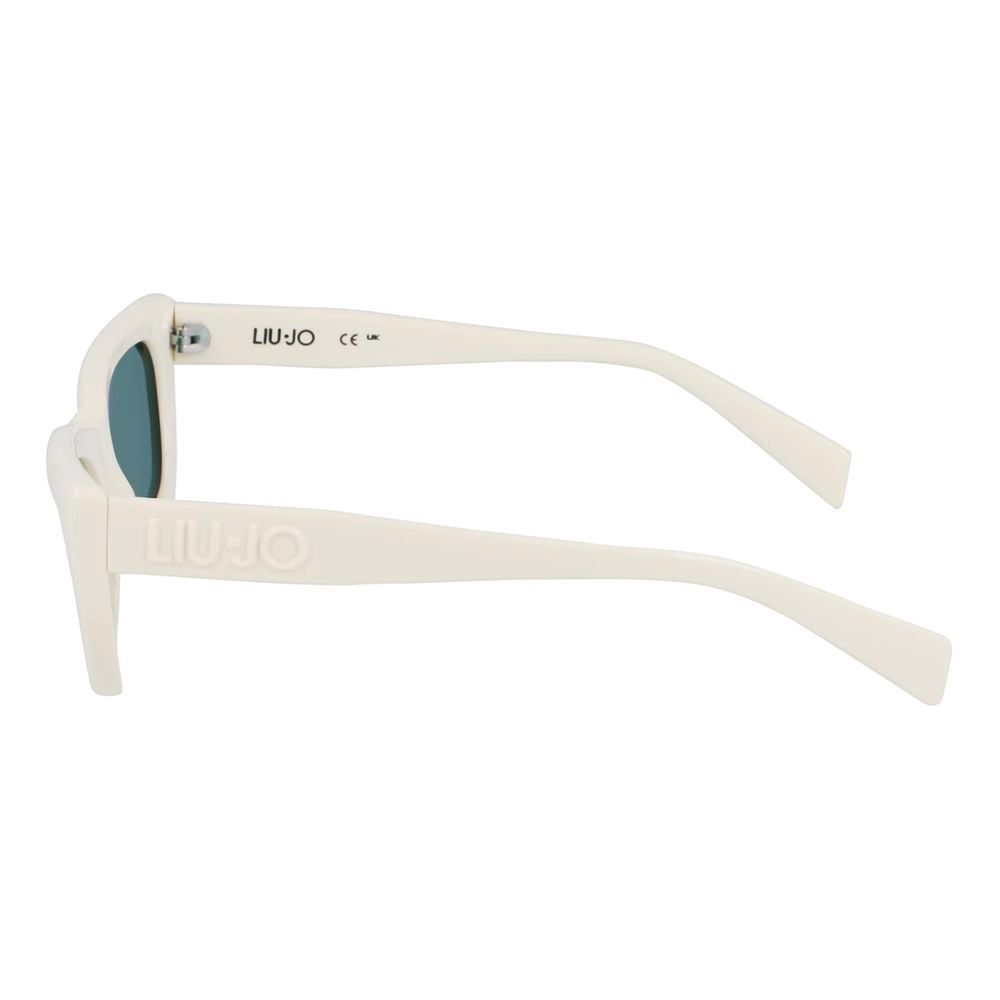 Liu Jo Women’s Sunglasses – White Injected Frame, Teal Lenses