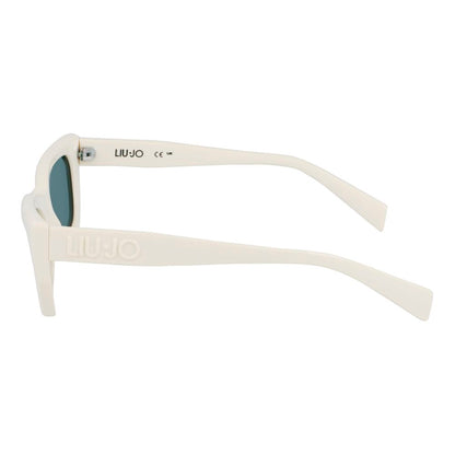 Liu Jo Women’s Sunglasses – White Injected Frame, Teal Lenses