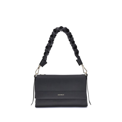 Coccinelle Black Calf Leather Boheme Shoulder Bag