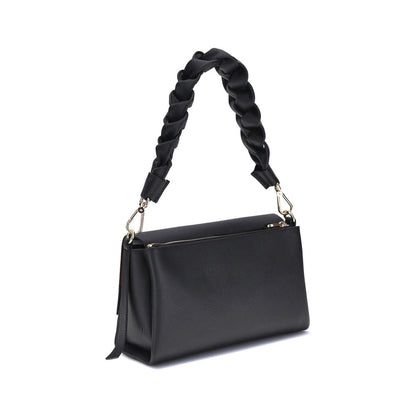 Coccinelle Black Calf Leather Boheme Shoulder Bag
