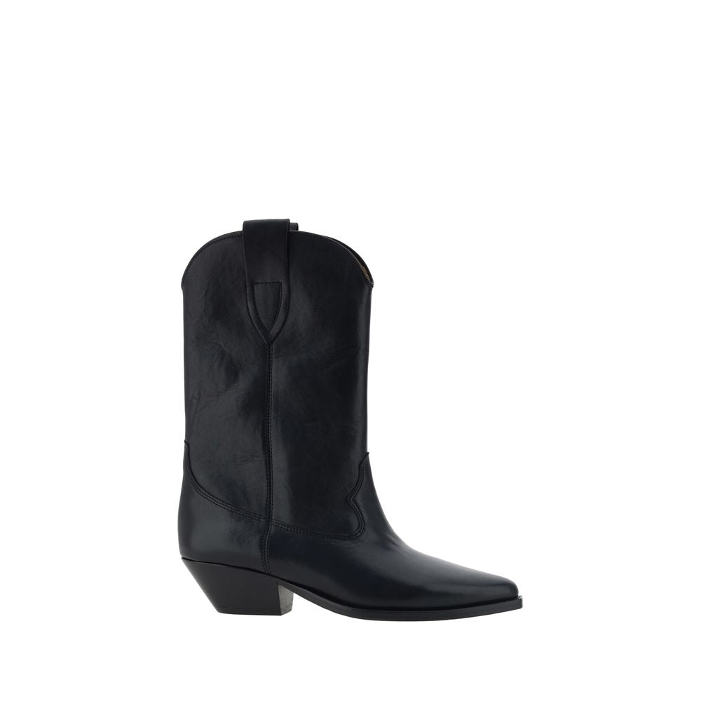 Isabel Marant Black Calf Leather Bos Taurus Ankle Boots EU36/US6 - EU41/US11