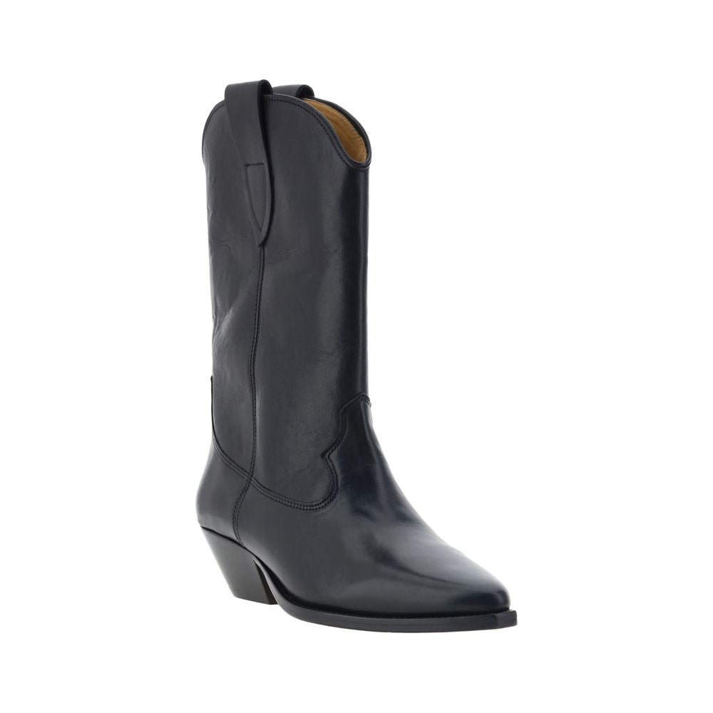 Isabel Marant Black Calf Leather Bos Taurus Ankle Boots EU36/US6 - EU41/US11