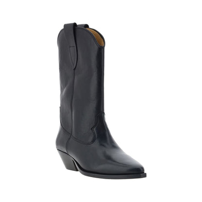 Isabel Marant Black Calf Leather Bos Taurus Ankle Boots EU36/US6 - EU41/US11