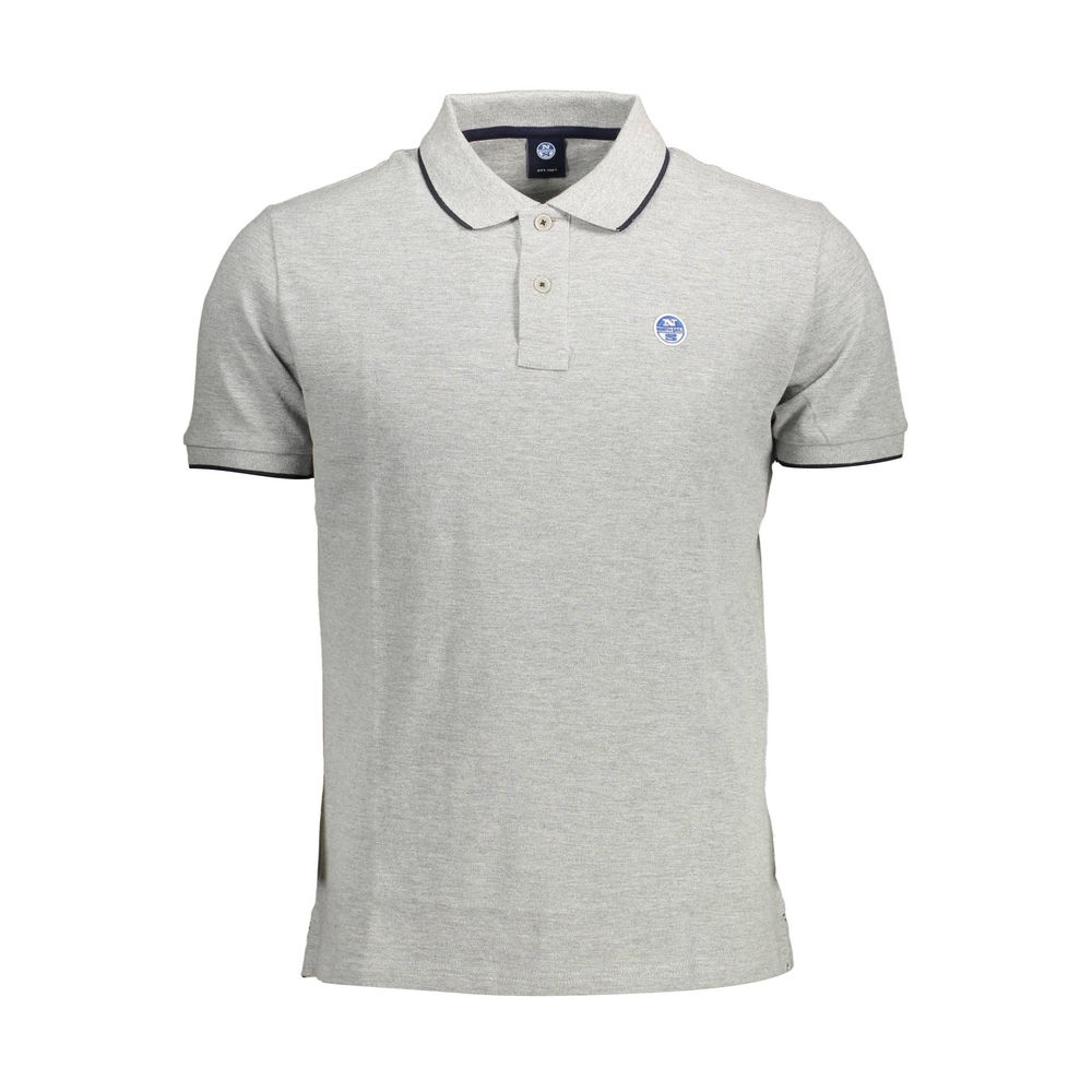 North Sails Grigio Cotton Men Polo Shirt