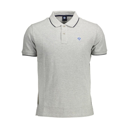 North Sails Grigio Cotton Men Polo Shirt