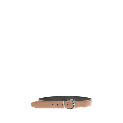 Ferragamo Brown Calf Leather Bos Taurus Gancini Belt