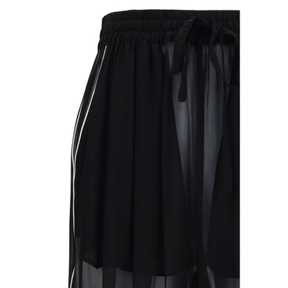 Dolce & Gabbana Black Silk Sheer Pants