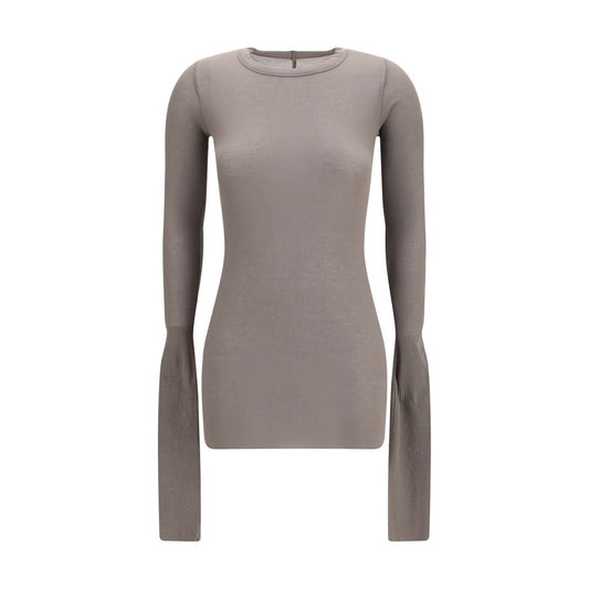 Rick Owens Gray Viscose Long Sleeve T-Shirt IT42 | L, IT44 | L