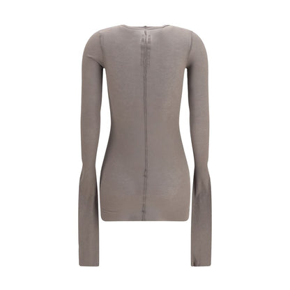 Rick Owens Gray Viscose Long Sleeve T-Shirt IT42 | L, IT44 | L