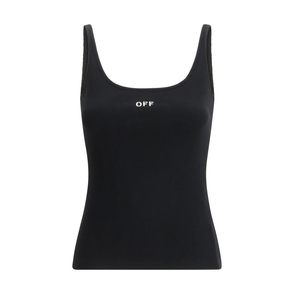 Off-White Black Cotton Sleeveless T-Shirt - IT40 | M