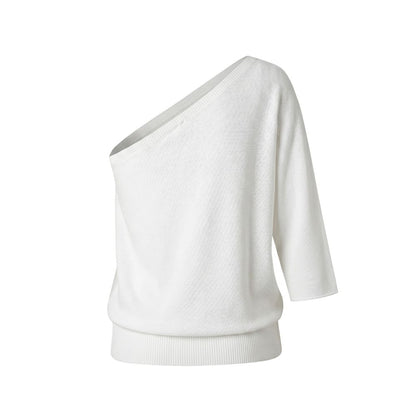Malo White Cotton Women Sweater IT42|M