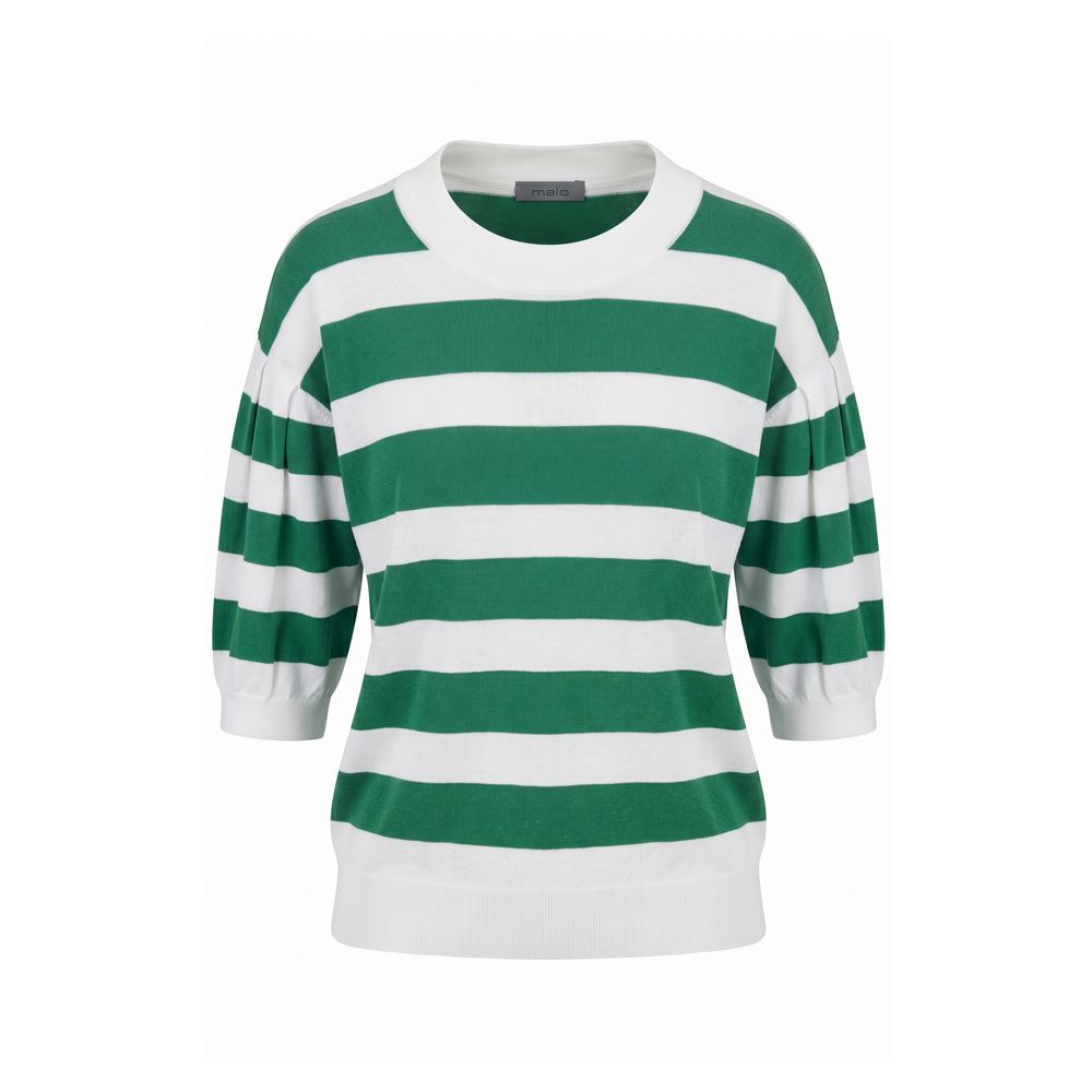 Malo Green Cotton Women Sweater IT40|S IT44|L