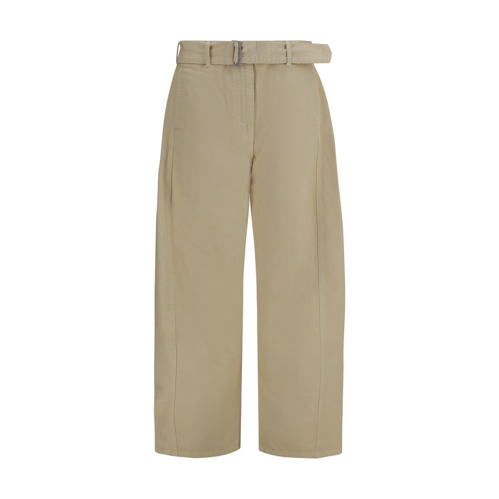 Magda Butrym Beige Wide Leg Denim Pants