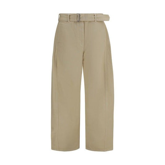 Magda Butrym Beige Wide Leg Denim Pants