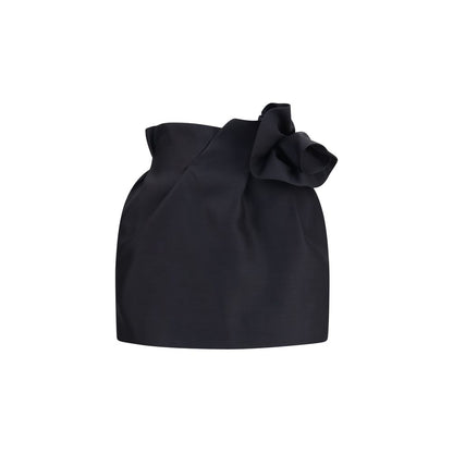 Magda Butrym Black Wool & Silk Mini Skirt