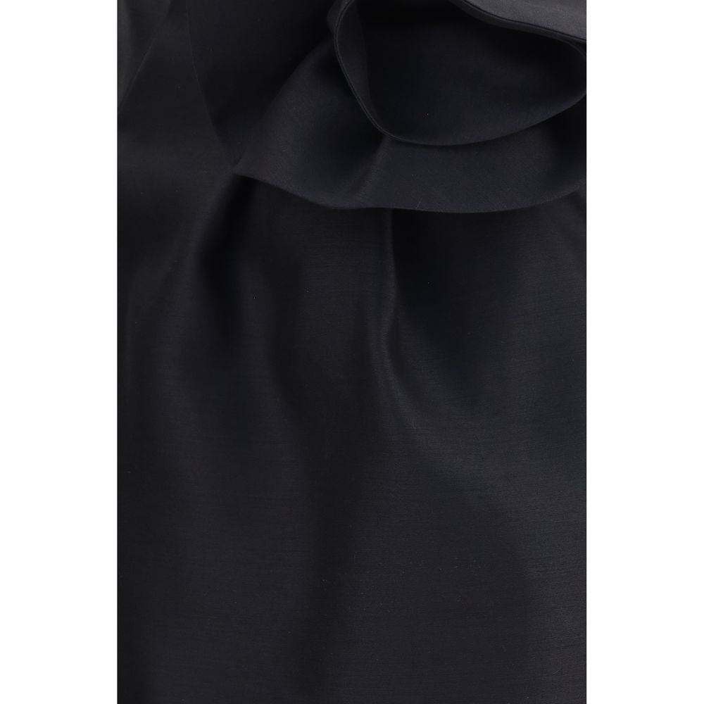 Magda Butrym Black Wool & Silk Mini Skirt