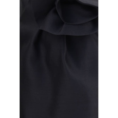 Magda Butrym Black Wool & Silk Mini Skirt