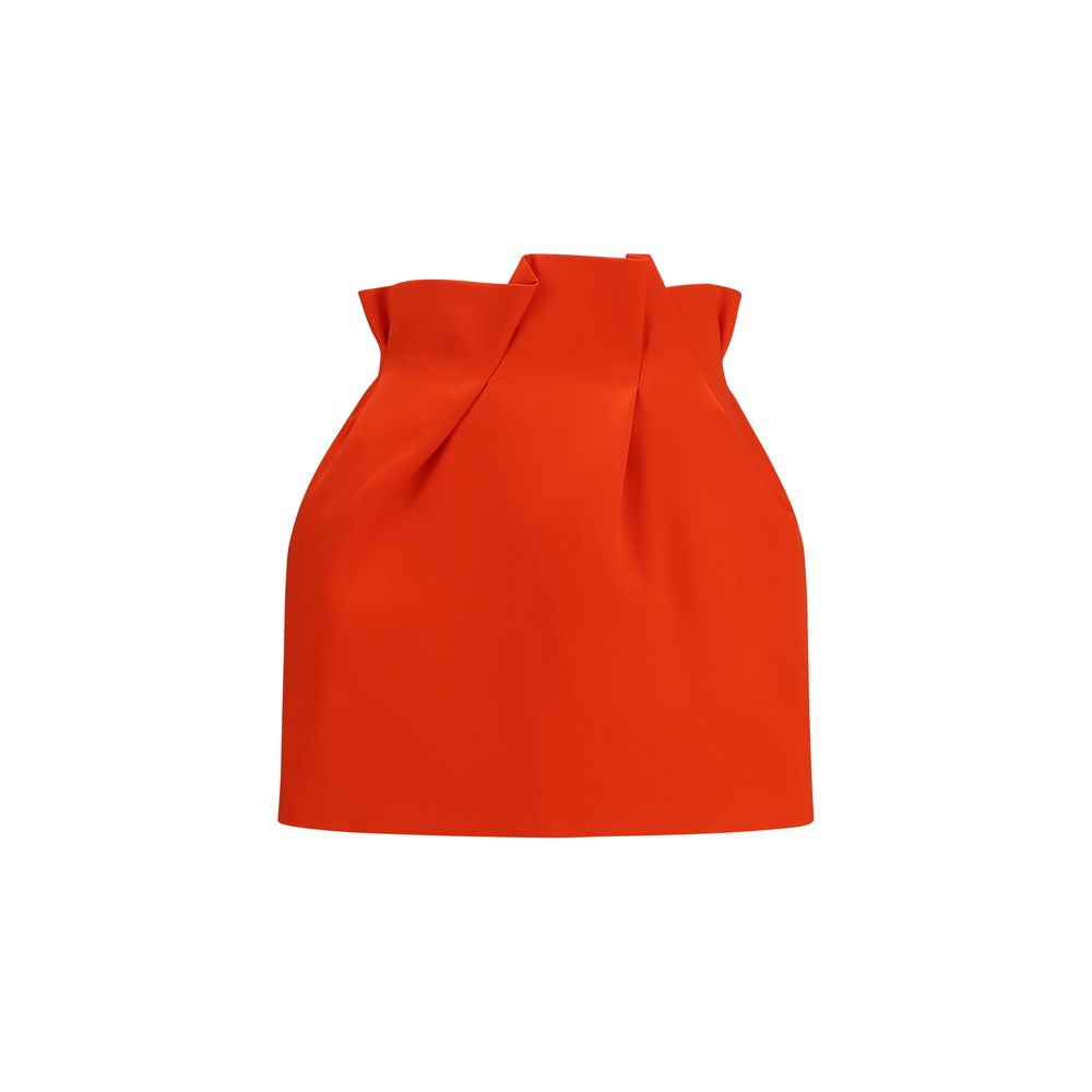 Magda Butrym Orange Silk Mini Skirt
