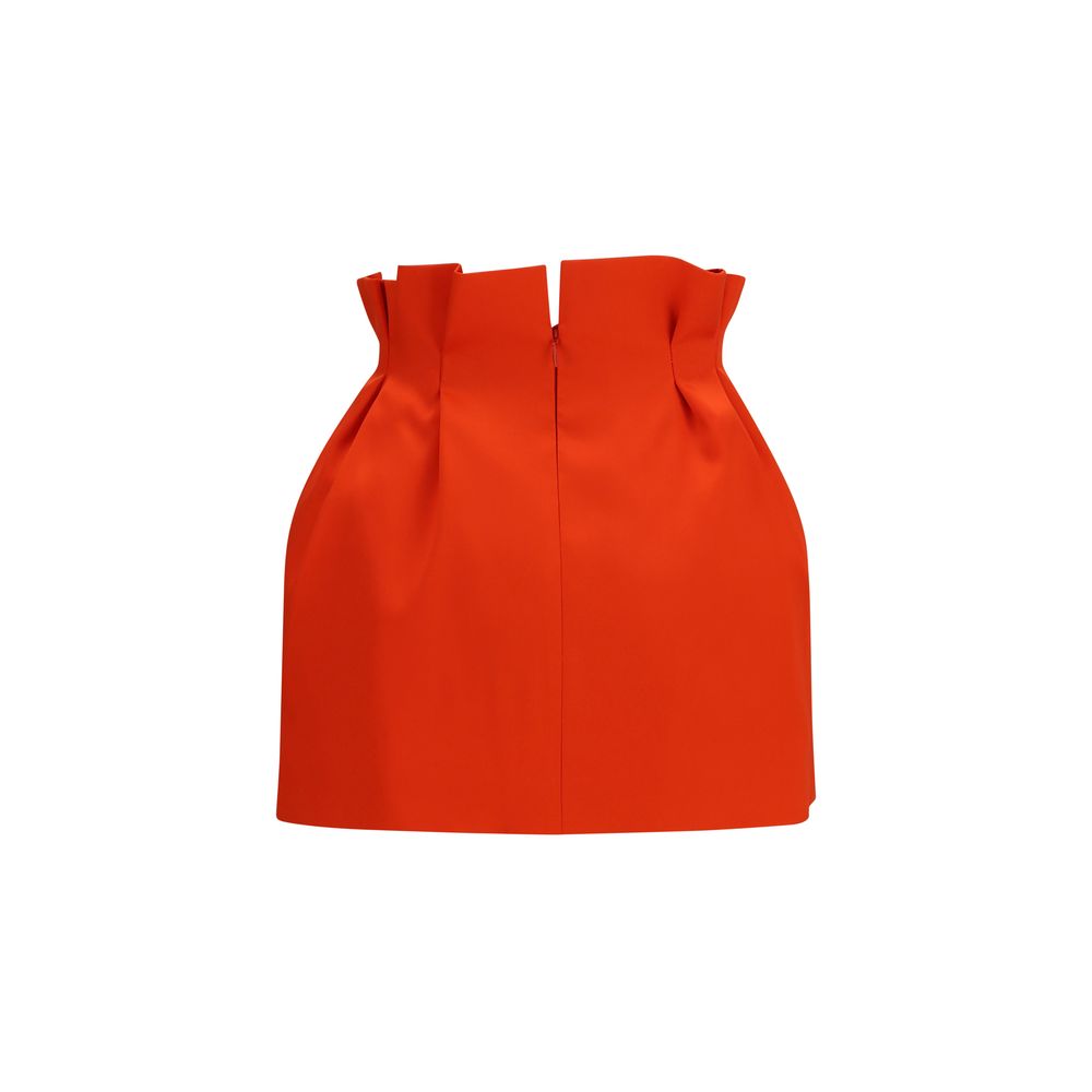 Magda Butrym Orange Silk Mini Skirt