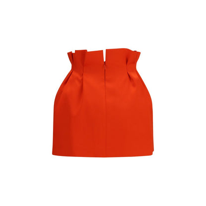 Magda Butrym Orange Silk Mini Skirt
